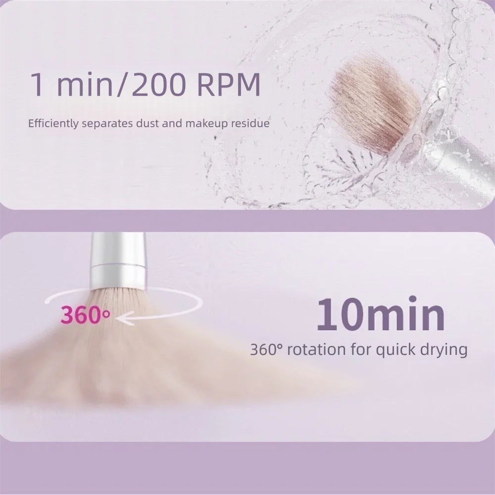 Electric Makeup Brush Cleaner Machine USB Automatic Lazy Cleaning Brush Tool Quick Drying Portable Brush Scrubber Beauty Tool
