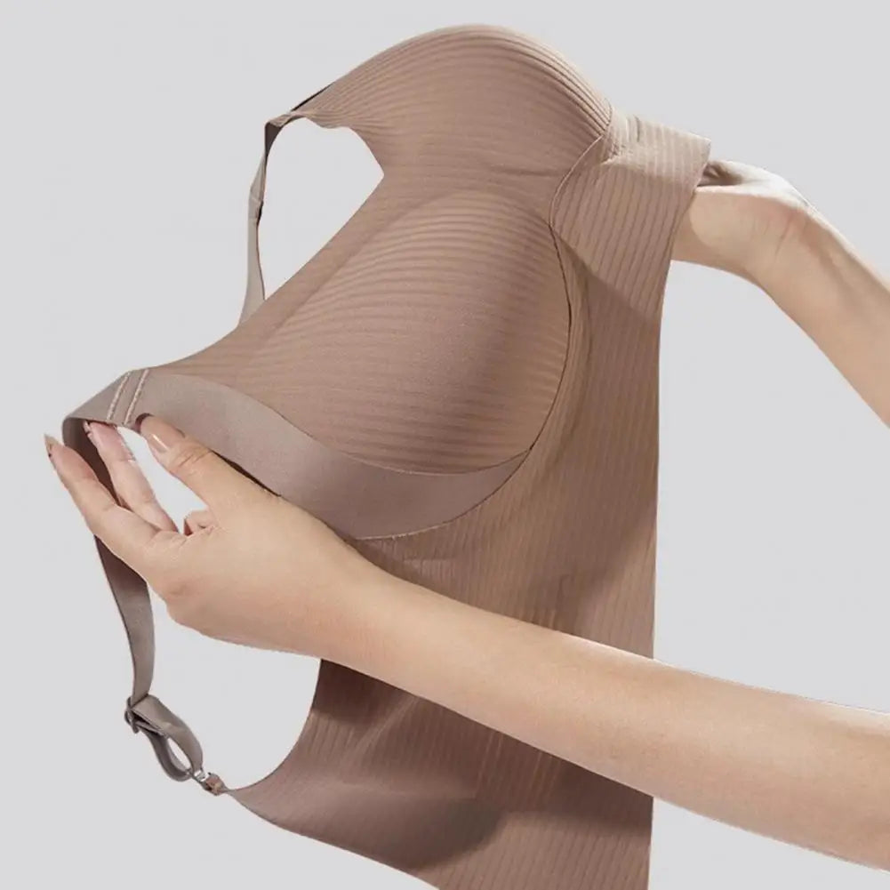 2025 Women's Seamless Underwear, Thin Style, Large Breasts, Small Breasts, No Wires, Pull-up And Anti-sagging Large Size Bra 