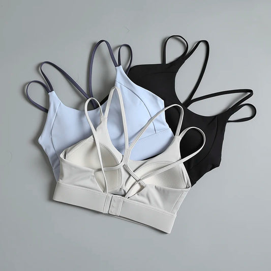 Skin-tight Beautiful Back Sports Bra for Women, Anti-shock, Anti-sagging, High Strength Fitness Bra, All-in-One Yoga Vest, Fall