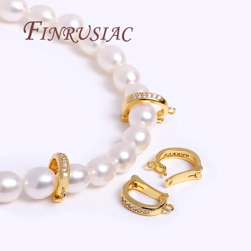 18K Gold Plated Charms Bail Beads Spacer Beads Bails For Pendants Connectors For DIY Jewelry Making Supplies