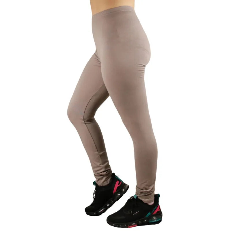 Women's Plus Size Cotton Leggings 150kg Basic Tight Pants Grey 5XL 4XL 3XL 2XL XL