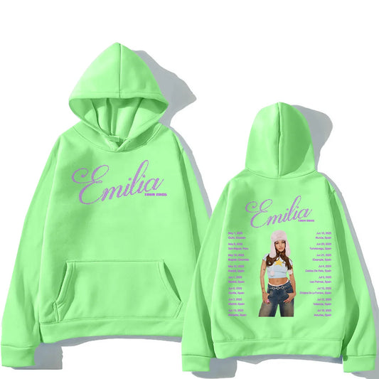 Emilia Mernes Fashion Hoodie Emilia Mernes MP3 Tour Sweatshirts New Casual Harajuku Aesthetic Pullovers Women Men Y2K Hoody