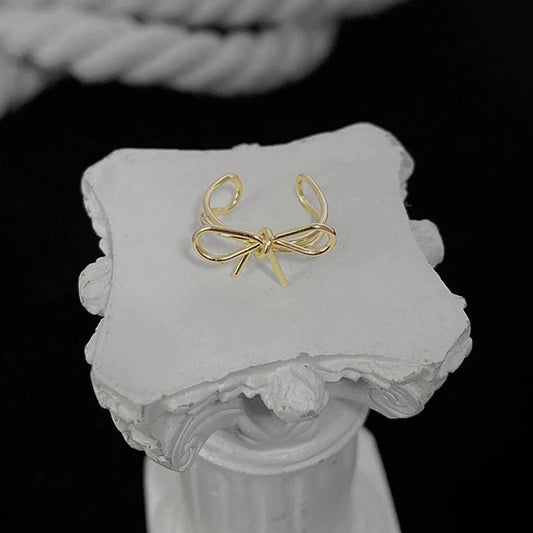 Minimalist Bowknots Cilp Earrings for Women Hollow Heart Star Sweet Personality Temperament Ear Cuffs Accessories Jewelry Gifts