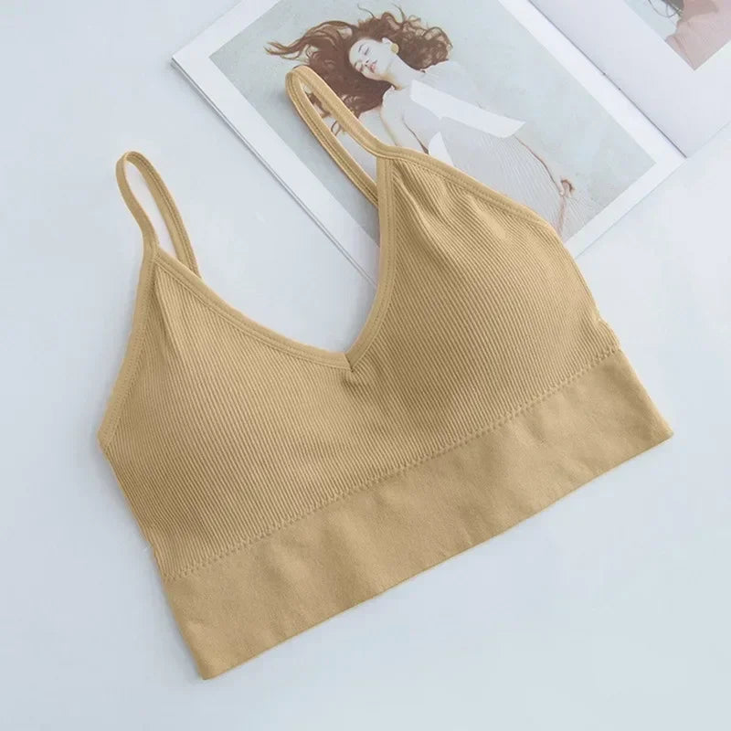 Women Sports Bra Back Bra Quick Dry Padded Sexy Crop Tops Tube Top Female Streetwear Gym Brassiere Top Push Up Sports Bra Tops