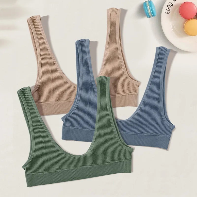 Women Push Up Brassiere Sports Deep-U Shape Bralette Nowire Underwear Female Comfy Sexy Lingerie Top Intimates Seamless Bras