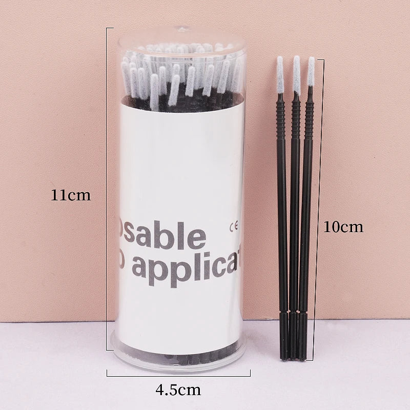 100Pcs Dental Disposable Micro Applicator Brushes Long Head Brush Bendable Sticks for Makeup Dentistry Care Teeth Cleaning Tools