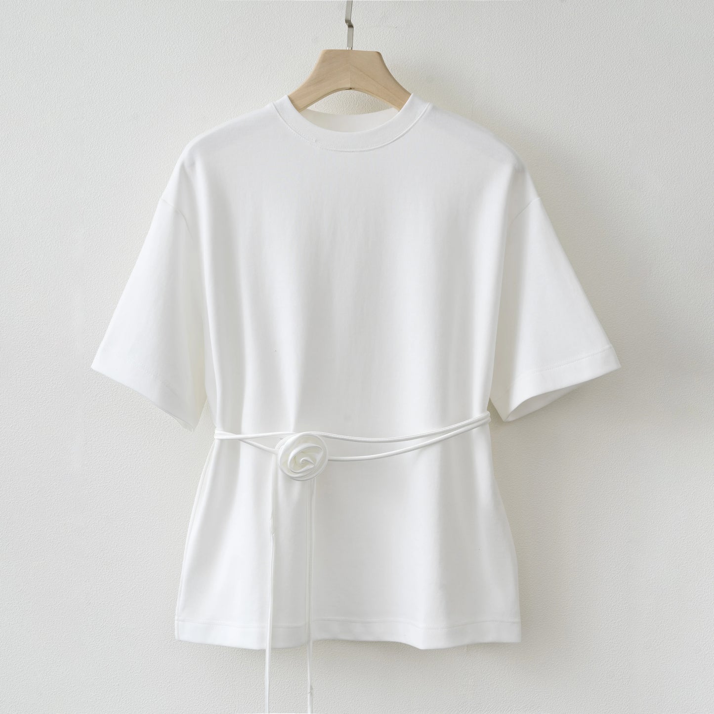 2025 Summer Basic Yellow White Flower T shirt Top