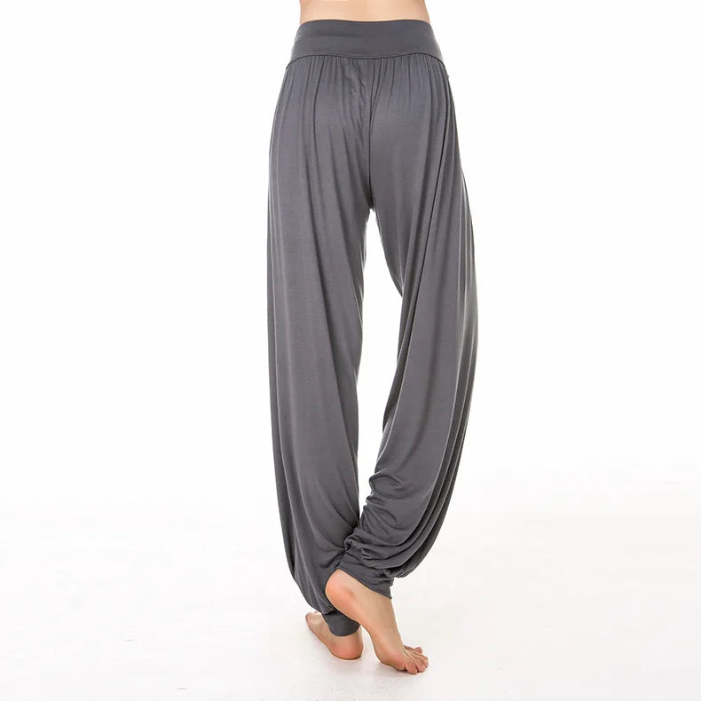 New Casual Loose Leisure Dance Long Modal Pants Loose Sports Pants Soft Women Solid Bloomers Fitness Sports Yoga Pantss