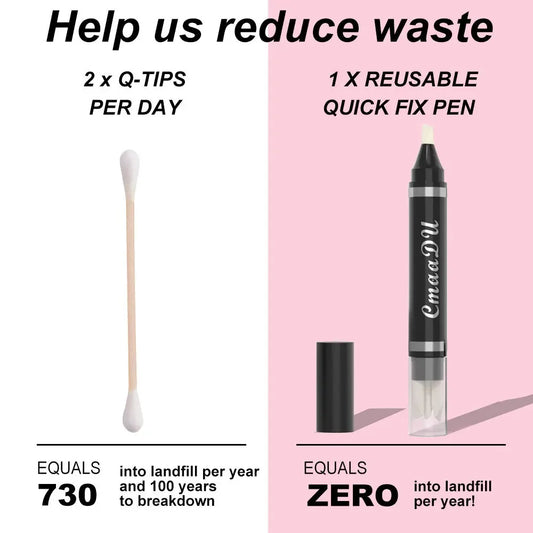 CmaaDu Eyeliner Makeup Remover Pen Dual-Purpose Tool for Correction & Removal Portable Pen Design