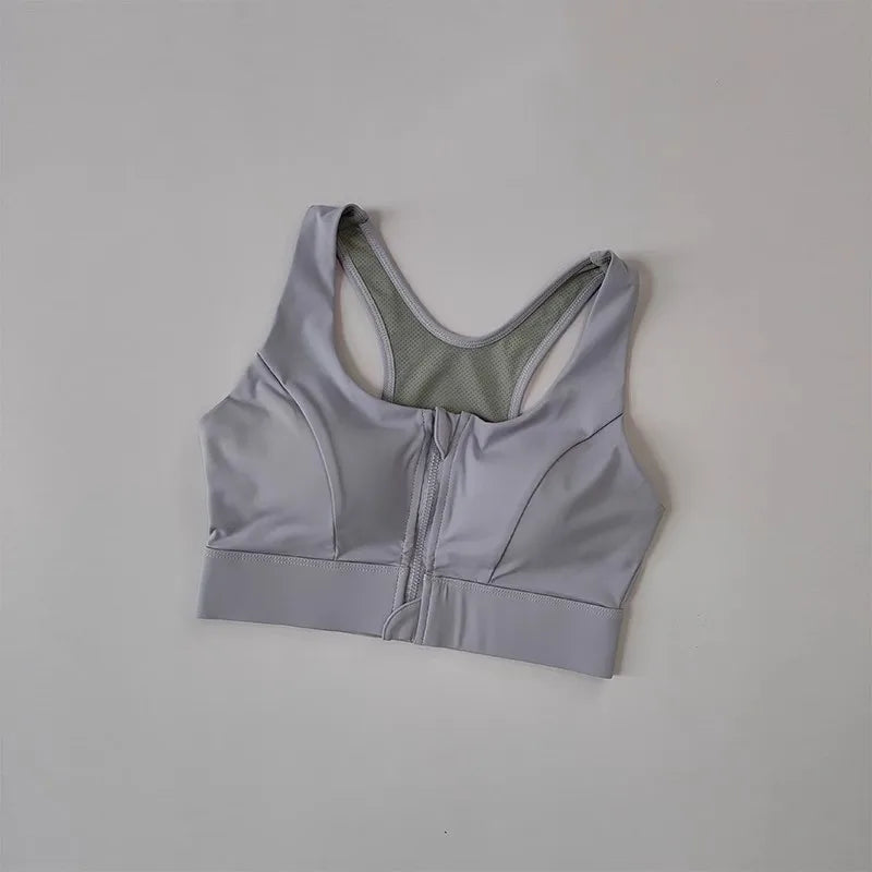 Front Zipper Sports Bra Shock-proof Sports Underwear High Impact Yoga Bra Quick Dry running vest Fitness Yoga Bra Top For Wome