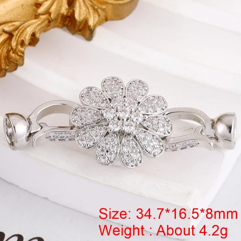 Juya Handmade Designer Decorative Fastener Hooks Clasps for DIY Beadwork Crystal Pearl Jewelry Making Closure Locks Accessories