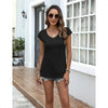 Zeagoo Womens Tops Cap Sleeve T Shirts V Neck Basic Tees Tops Lightweight Casual Summer Fashion Trendy Outfits Clothes