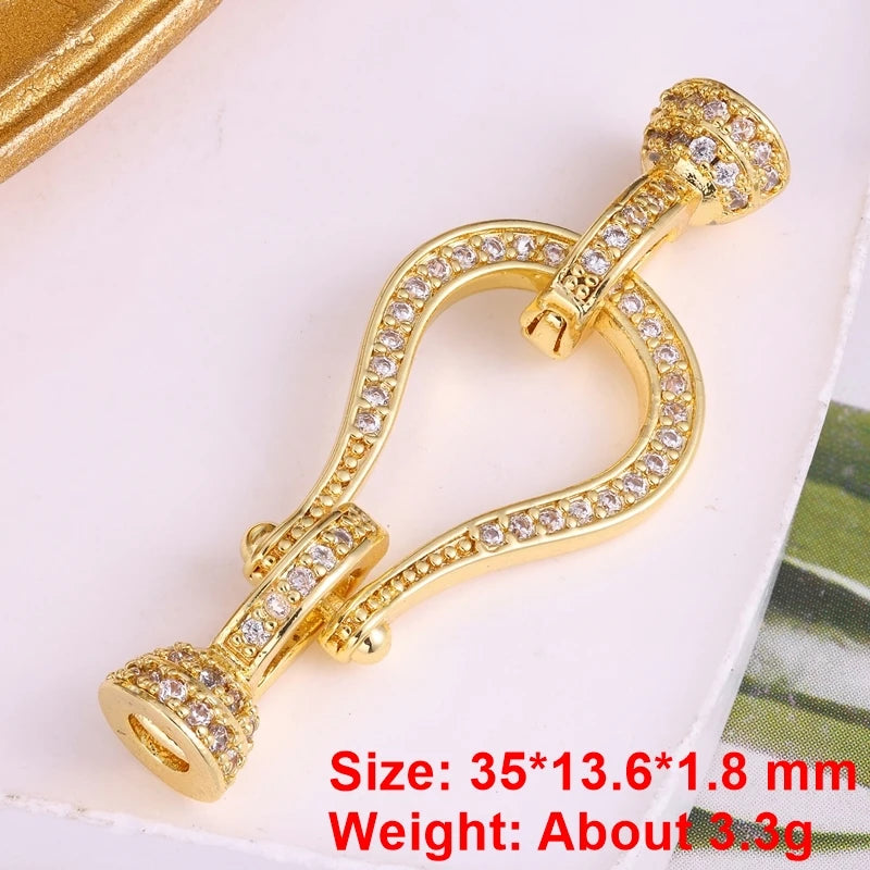 Juya Handmade Designer Decorative Fastener Hooks Clasps for DIY Beadwork Crystal Pearl Jewelry Making Closure Locks Accessories