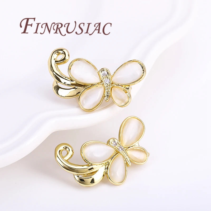 18K Gold Plated Brass Butterfly Clasps For Jewelry,Fasteners For Bracelets,Necklace Clasp Findings,DIY Jewelry Accessories