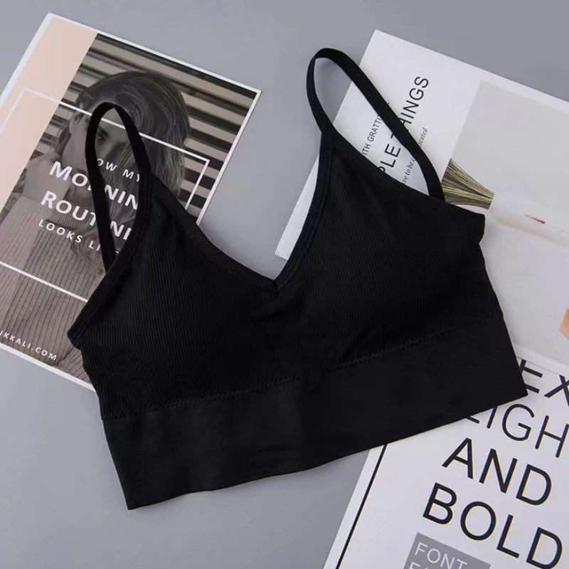 New Fashionable Multi functional Deep V-neck Sexy Short Top Tight Yoga Sports Bra Underwear Casual Spicy Girl Style Tank Top