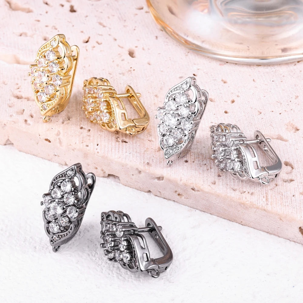 Juya 2Pcs Antiallergic Earwire Fasteners Basic Fixtures Earring Hook Clasps Accessories For DIY Women's Charms Earrings Making