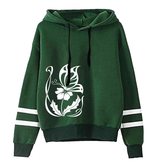 Fashion Womens Sweatshirts Hot Sales Autumn Winter Versatile Pullovers Hoodies Woman Stripe Style Casual Sports Daily Simplicity