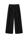 Matte Satin Wide Leg Pants Women High Waist Black Straight Trousers Elegant Office Workwear Loose Long Dress Pants  2025 Summer