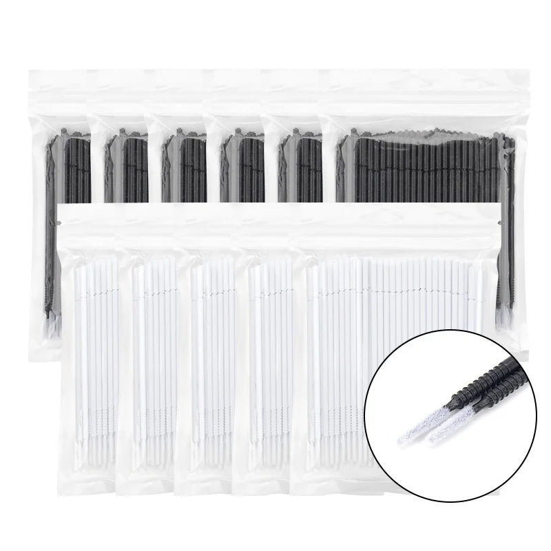 100Pcs Dental Disposable Micro Applicator Brushes Long Head Brush Bendable Sticks for Makeup Dentistry Care Teeth Cleaning Tools