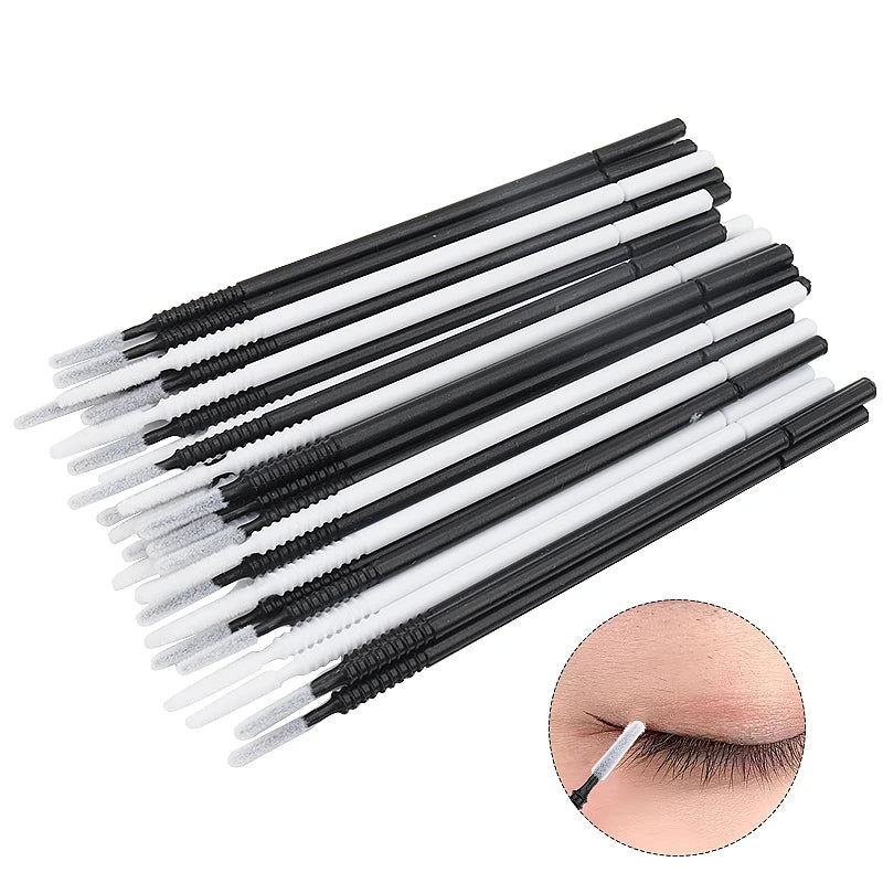 100Pcs Dental Disposable Micro Applicator Brushes Long Head Brush Bendable Sticks for Makeup Dentistry Care Teeth Cleaning Tools