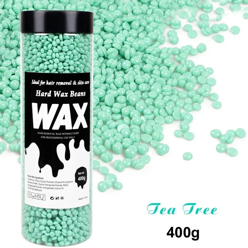 Unisex Painless Hot Film Wax Beans 200g-400g Canning Fast Waxing for Bikini Area Face And Body Hair Removal