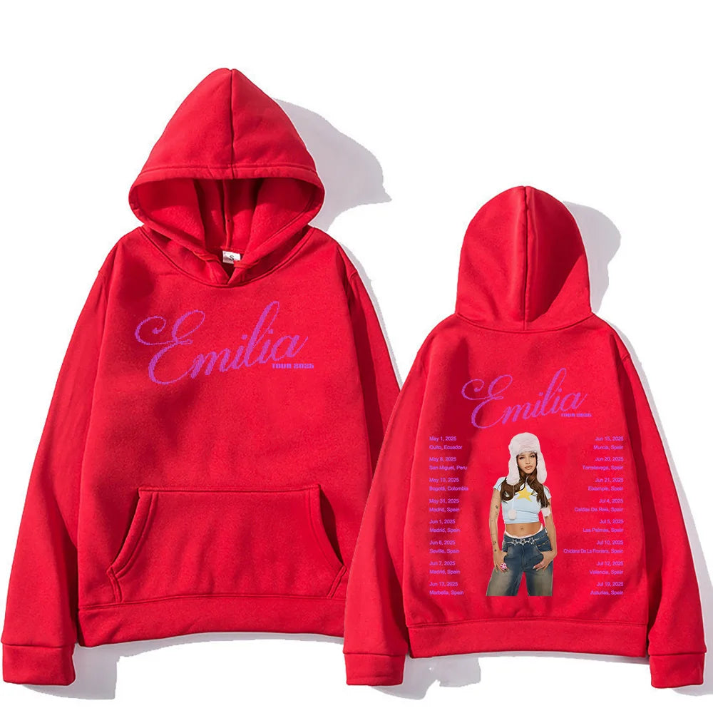 Emilia Mernes Fashion Hoodie Emilia Mernes MP3 Tour 2025 Sweatshirts New Casual Harajuku Aesthetic Pullovers Women Men Y2K Hoody