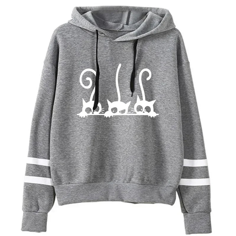 Pullovers Hot Sale Hoodies Versatile Woman Clothing Stripe Womens Sweatshirts Style Fashion Casual Sports Print Daily Simplicity
