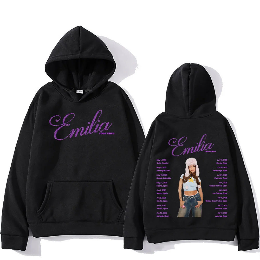 Emilia Mernes Fashion Hoodie Emilia Mernes MP3 Tour 2025 Sweatshirts New Casual Harajuku Aesthetic Pullovers Women Men Y2K Hoody