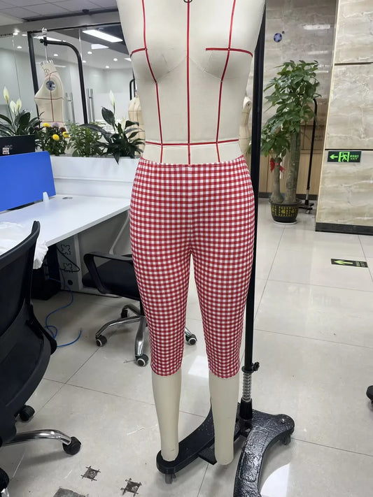 hirigin Y2k Women Capri Pants Knee Length Graphic Print Cropped Leggings Low Elastic Waist Bottoms Going Out Trousers