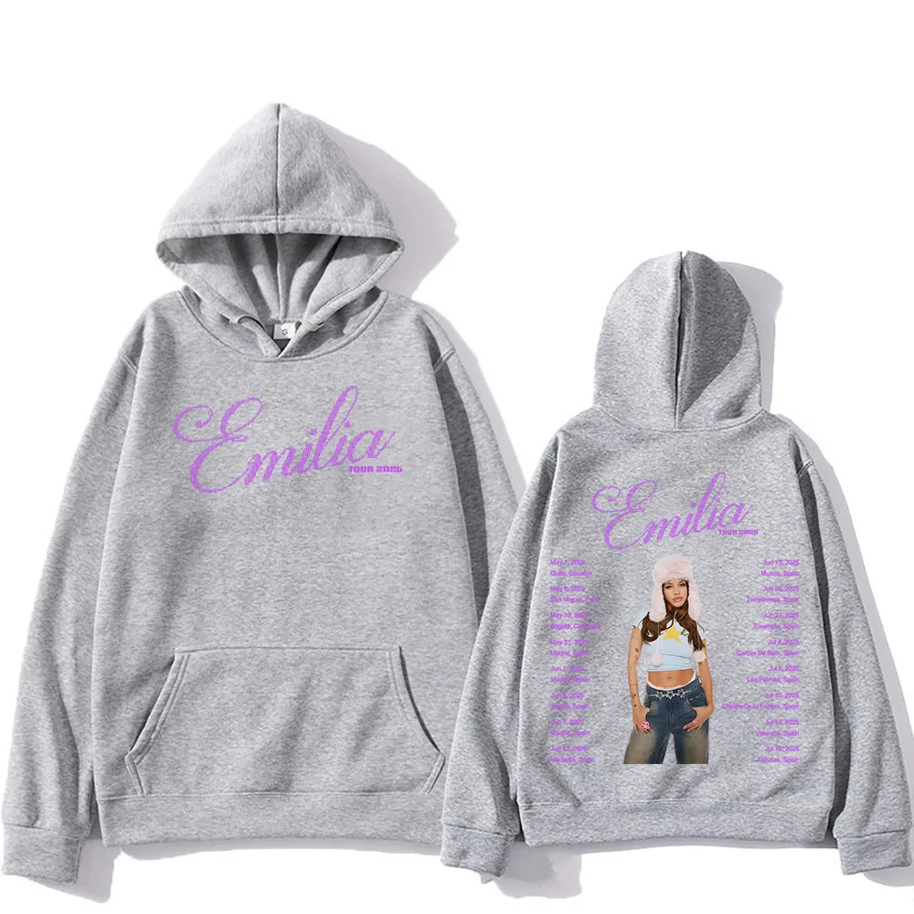 Emilia Mernes Fashion Hoodie Emilia Mernes MP3 Tour 2025 Sweatshirts New Casual Harajuku Aesthetic Pullovers Women Men Y2K Hoody