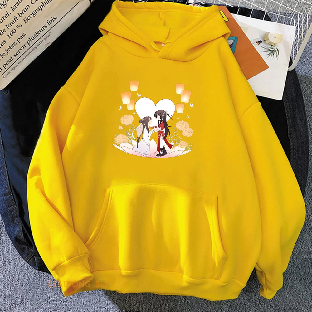Heaven Official's Blessing Tian Guan Ci Fu TGCF Aesthetic Hoodie WOMEN BL Anime Clothes Sweatshirt Harajuku Korean Style Cartoon