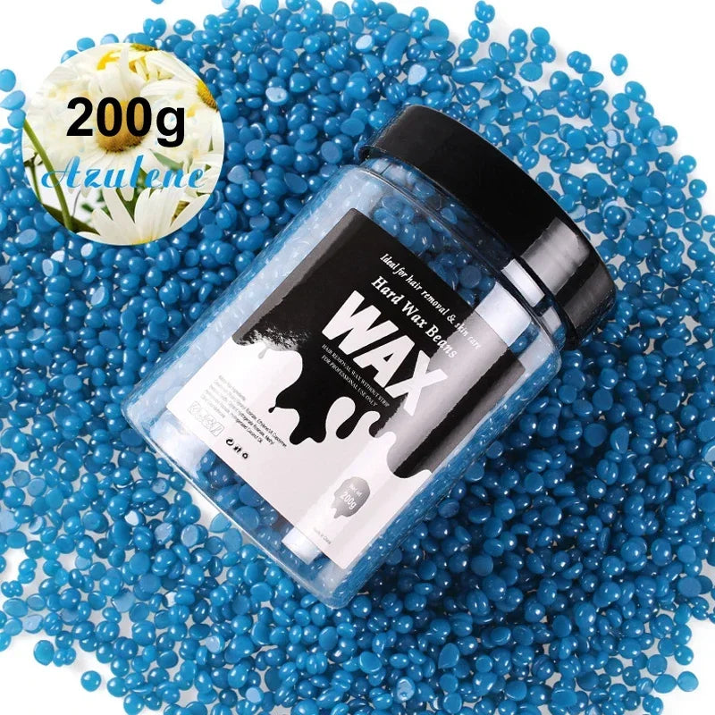 Unisex Painless Hot Film Wax Beans 200g-400g Canning Fast Waxing for Bikini Area Face And Body Hair Removal
