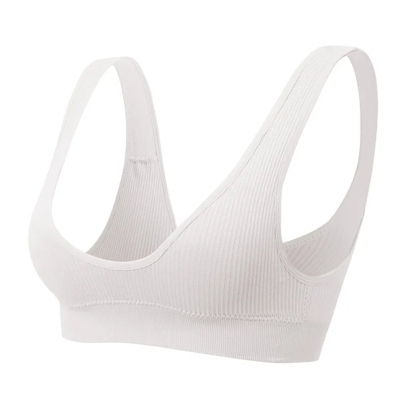 Women Push Up Brassiere Sports Deep-U Shape Bralette Nowire Underwear Female Comfy Sexy Lingerie Top Intimates Seamless Bras