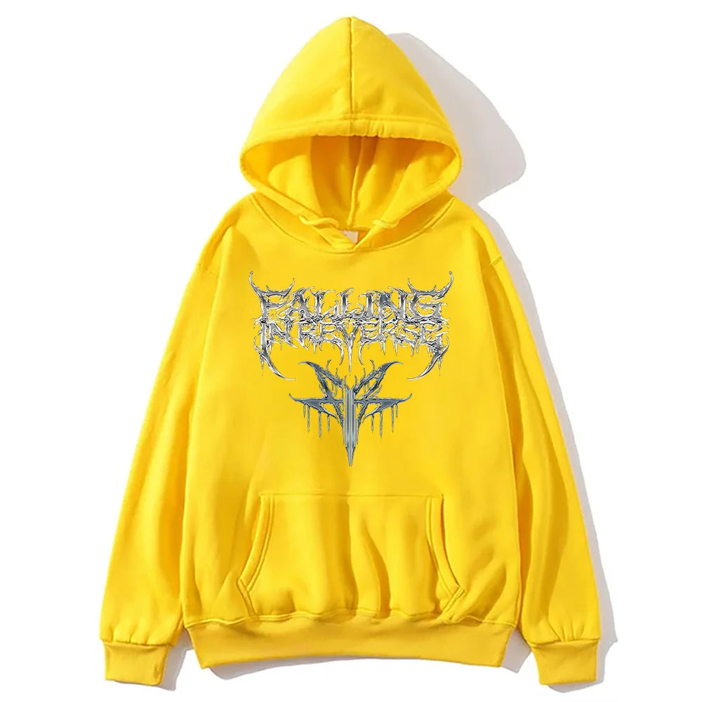 Falling in Reverse 2025 Hoodies Vintage Vintage Hip Hop Versatile Sweatshirts Band Music Fashion Aesthetic Pullovers Unisex Y2K