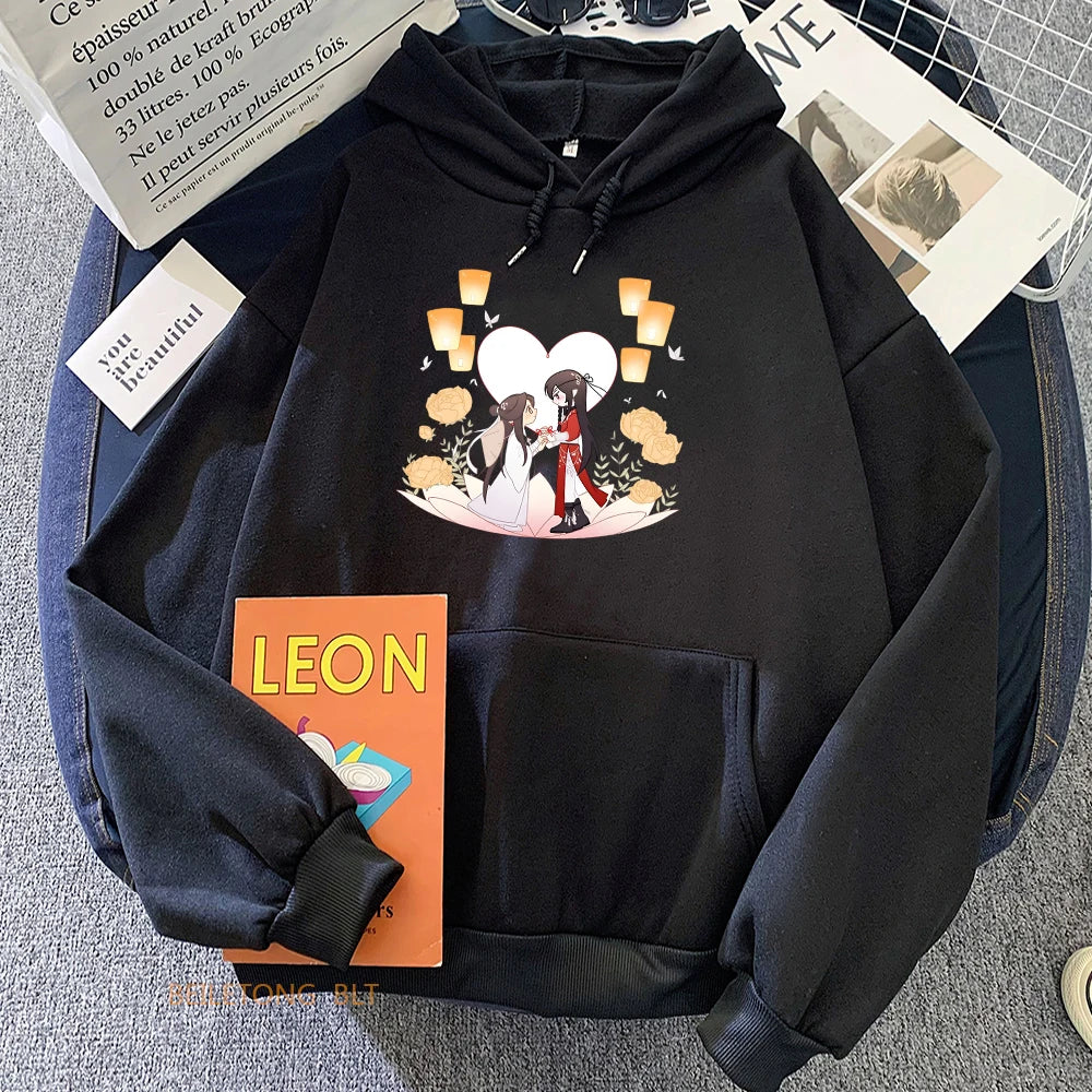 Heaven Official's Blessing Tian Guan Ci Fu TGCF Aesthetic Hoodie WOMEN BL Anime Clothes Sweatshirt Harajuku Korean Style Cartoon
