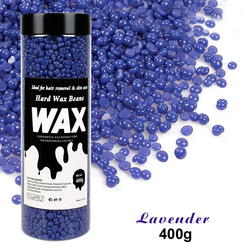 Unisex Painless Hot Film Wax Beans 200g-400g Canning Fast Waxing for Bikini Area Face And Body Hair Removal