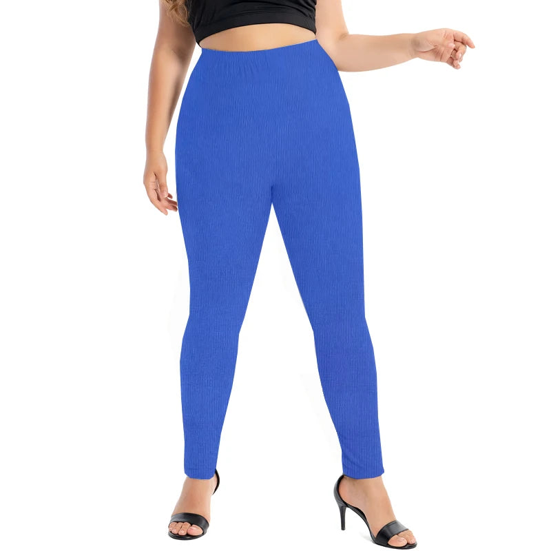 Solid Colorful Leggings For Women 7xl 6XL 5XL Large Size Modal Cotton Tight Pants Grey Black White Pink Blue Purple 5XL 4XL Lady