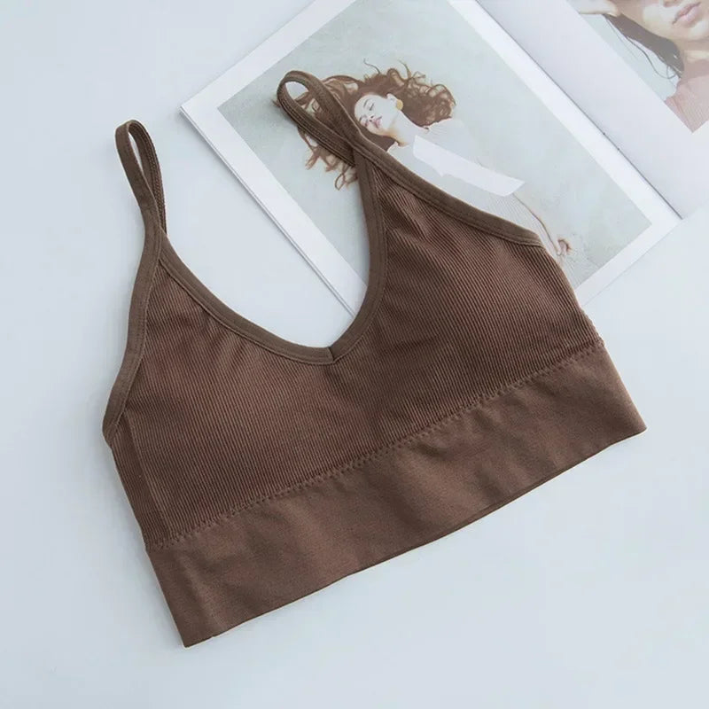 Women Sports Bra Back Bra Quick Dry Padded Sexy Crop Tops Tube Top Female Streetwear Gym Brassiere Top Push Up Sports Bra Tops