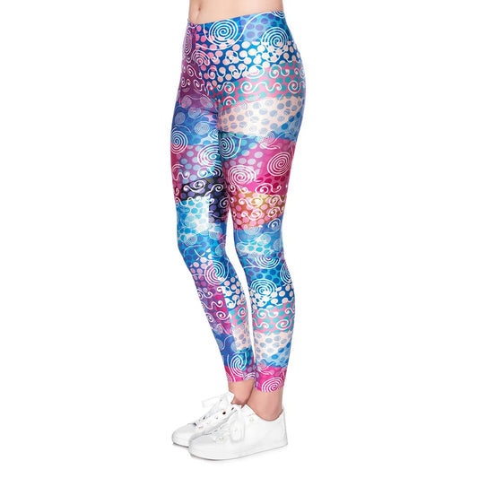 NADANBAO 2025 Women Leggings Mandala Flower Digital Print Slim Pink Fitness Woman Leggins Workout Plus Size High Waist Pants