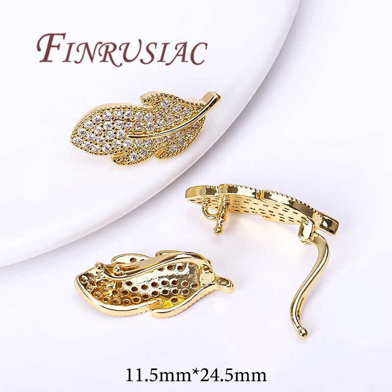 18K Gold Plated Brass Butterfly Clasps For Jewelry,Fasteners For Bracelets,Necklace Clasp Findings,DIY Jewelry Accessories