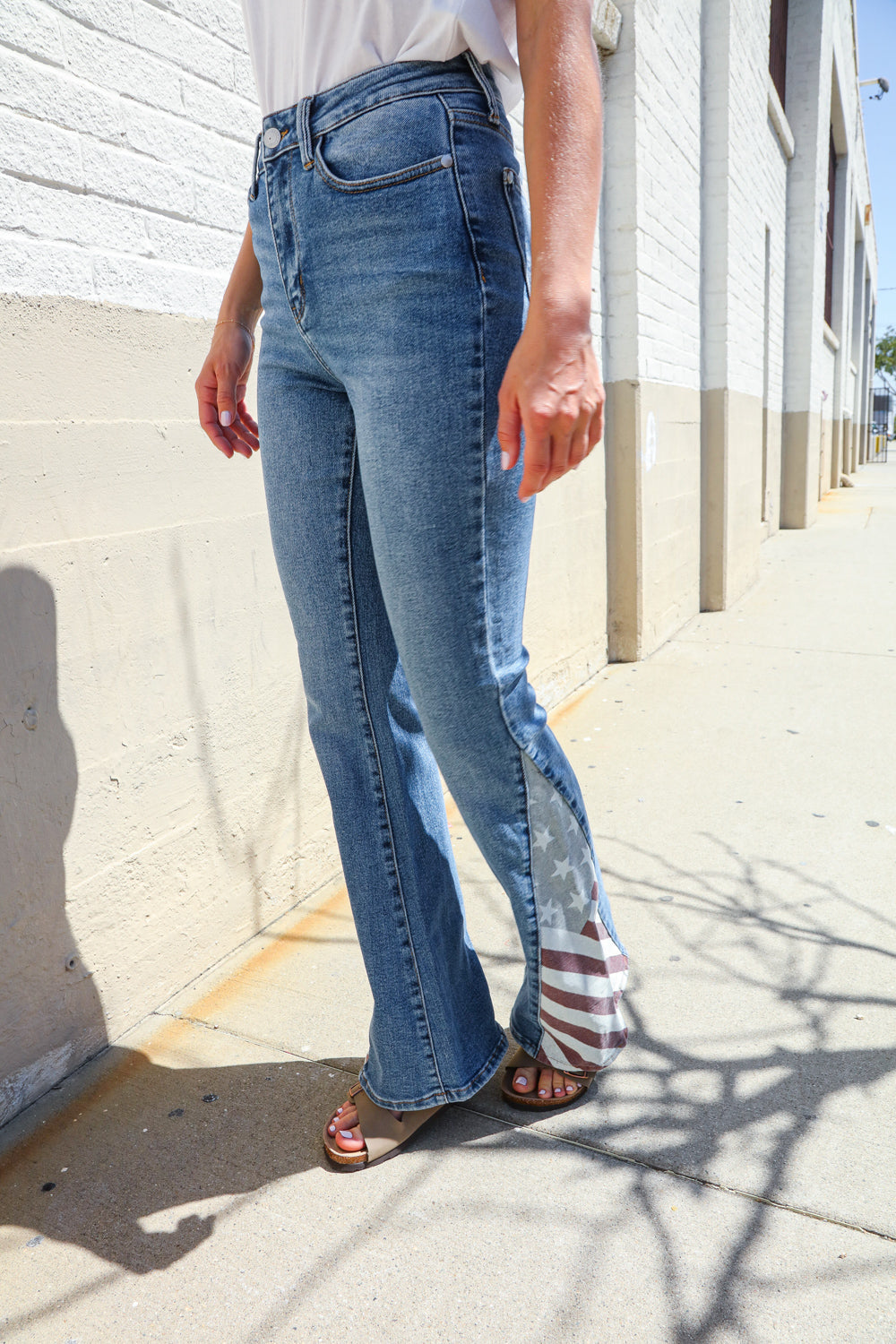 Judy Blue High-Rise Boyfriend Cuffed Hem Star Pocket Jeans