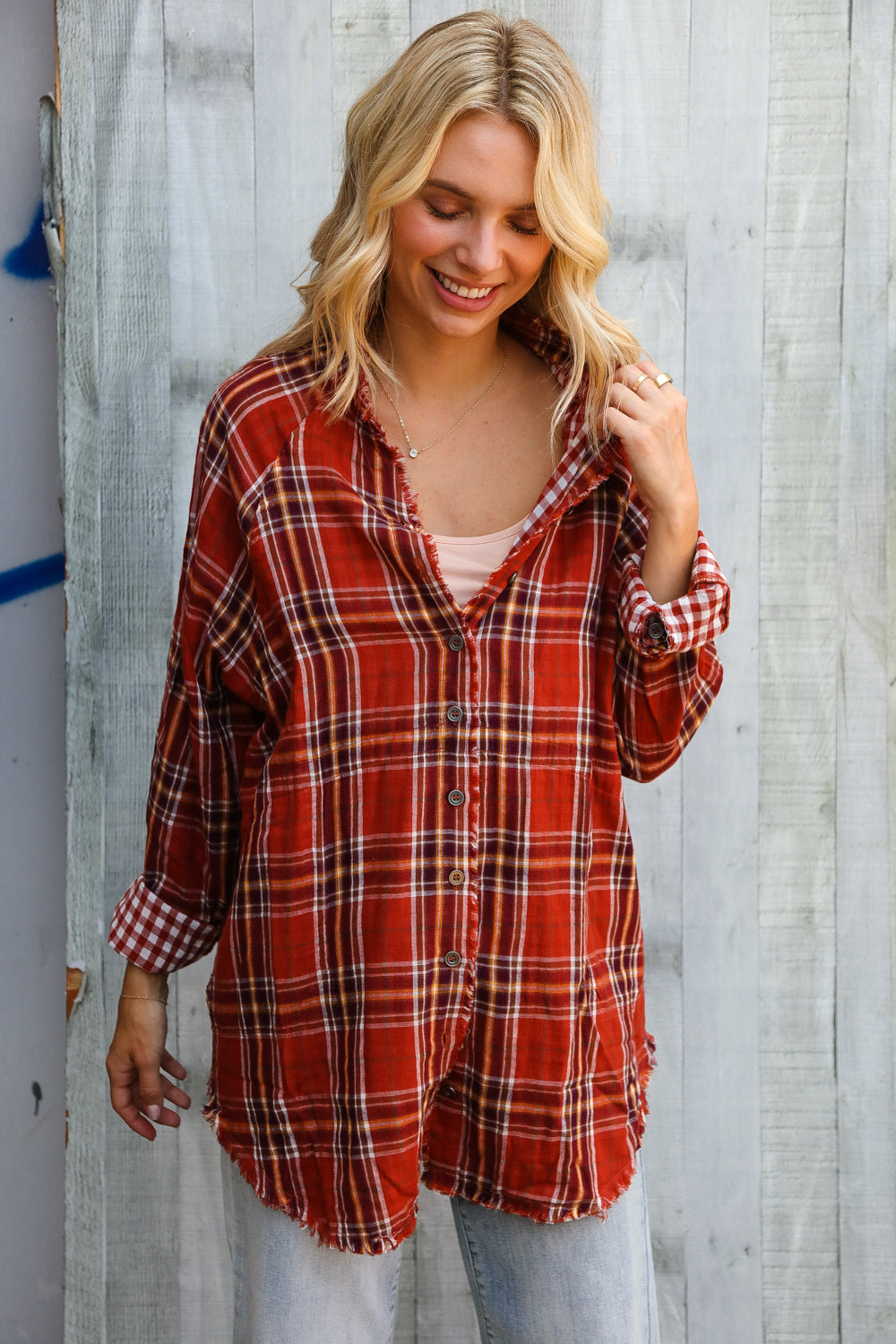 So Country Cute Autumn Flannel Top