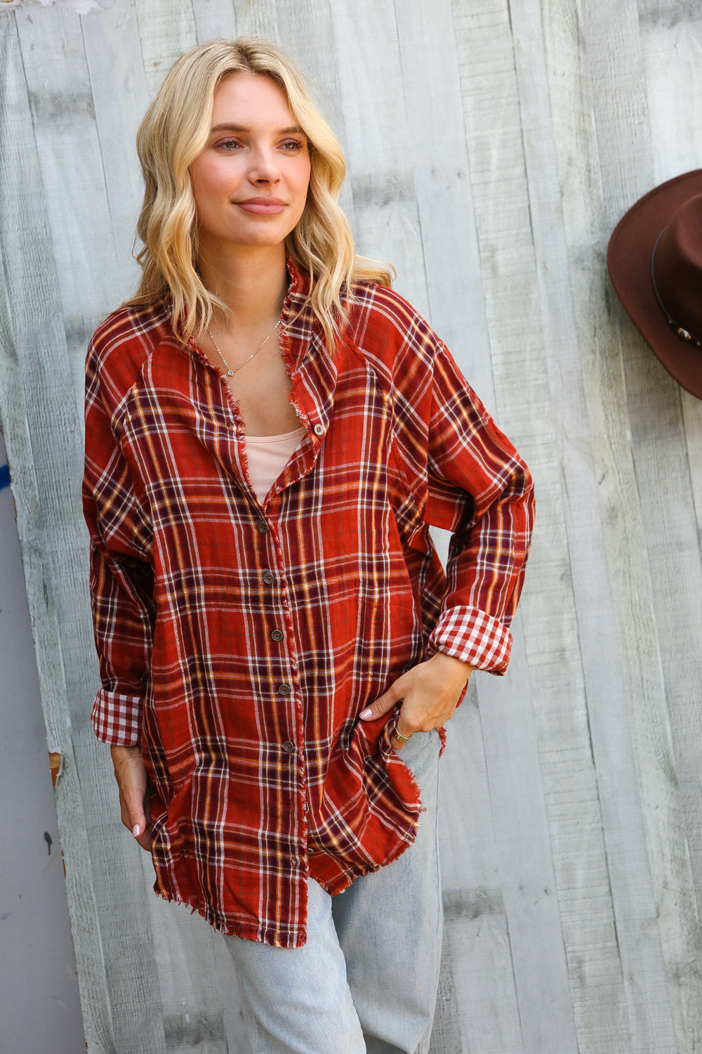 So Country Cute Autumn Flannel Top