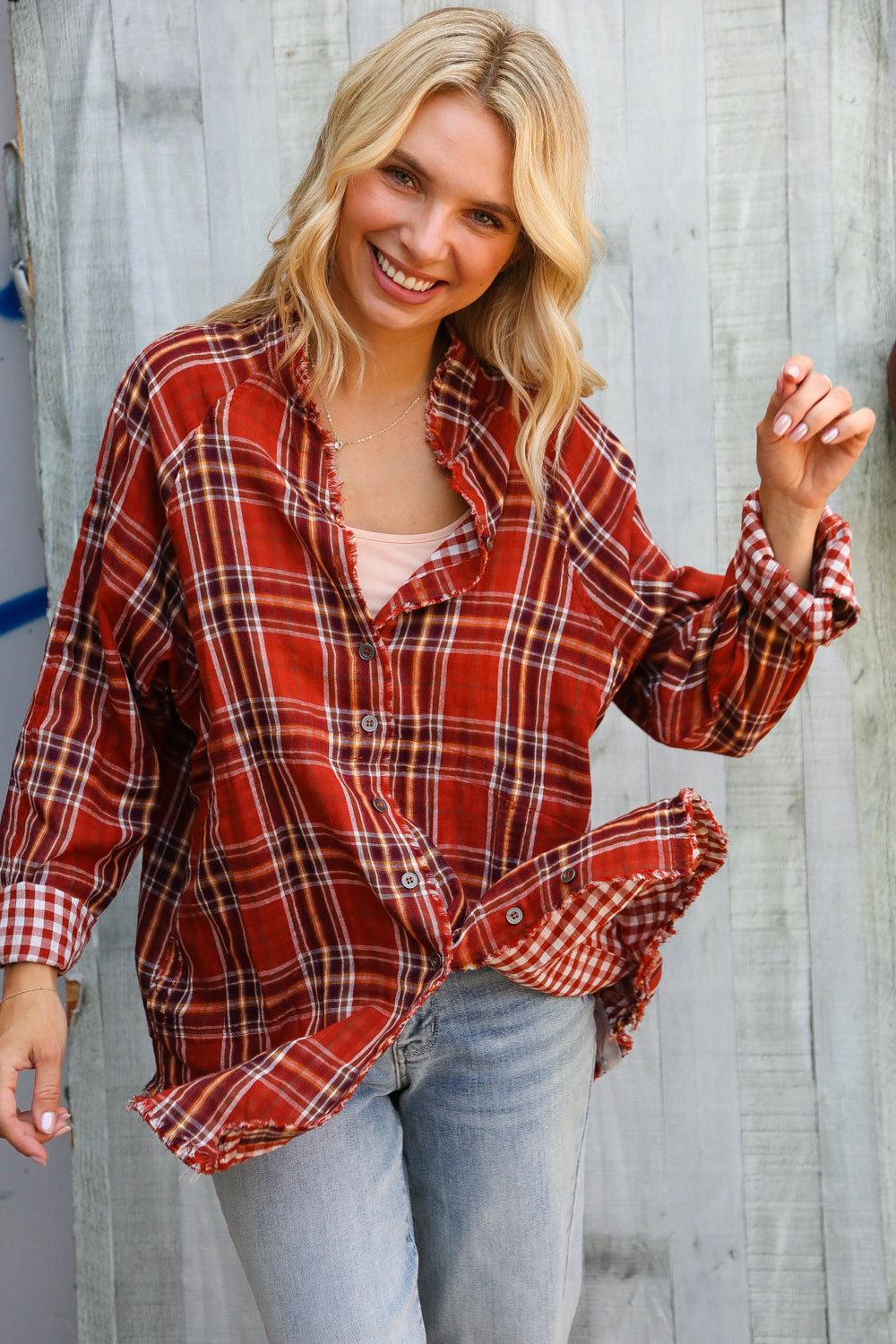 So Country Cute Autumn Flannel Top