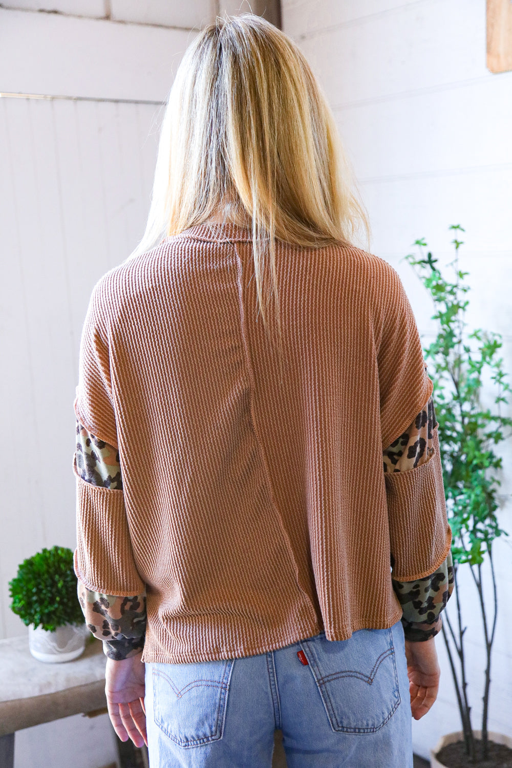 Soft and Rebellious Camo/Leopard Top