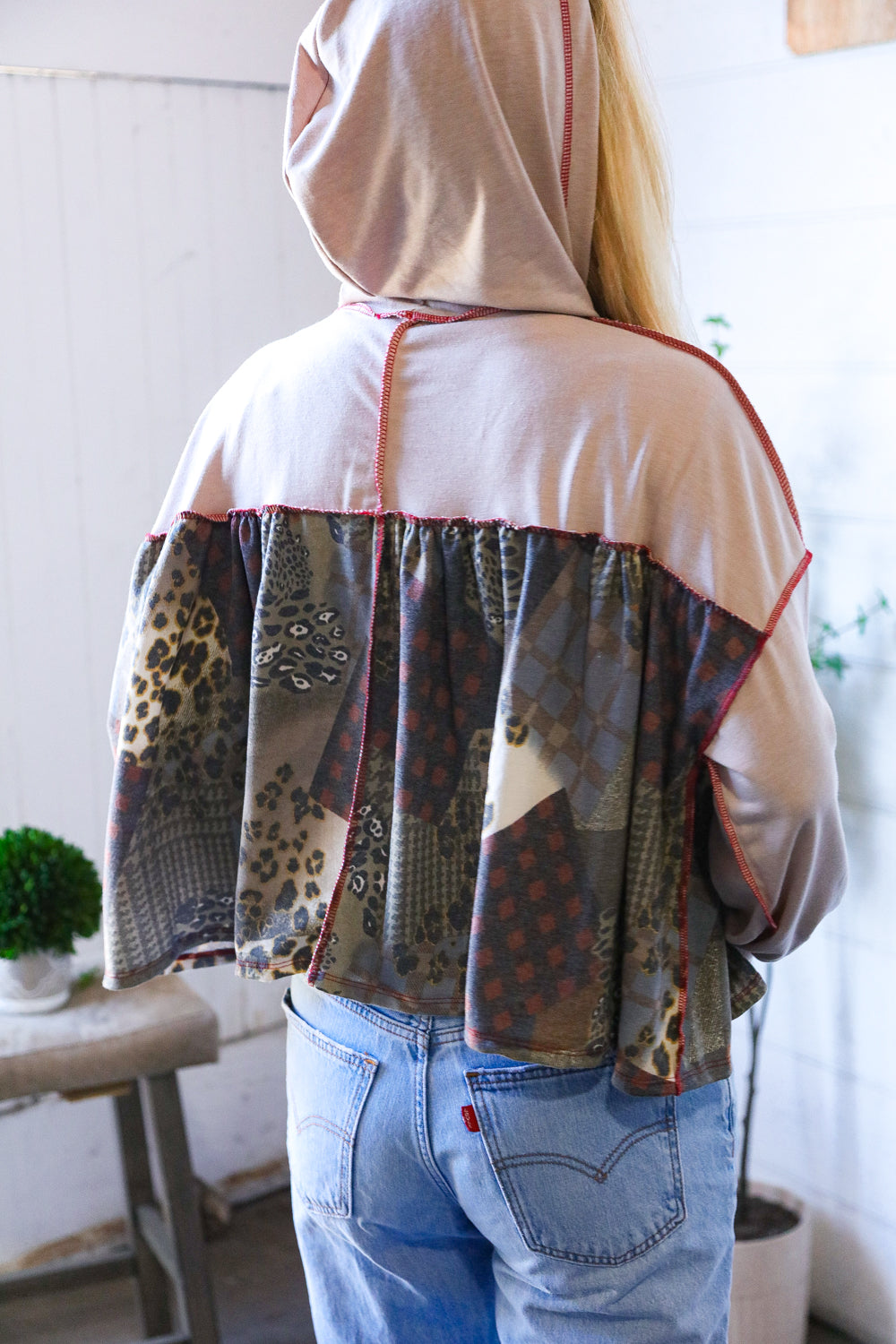 Take Your Sweet Time Animal Patchwork Hoodie