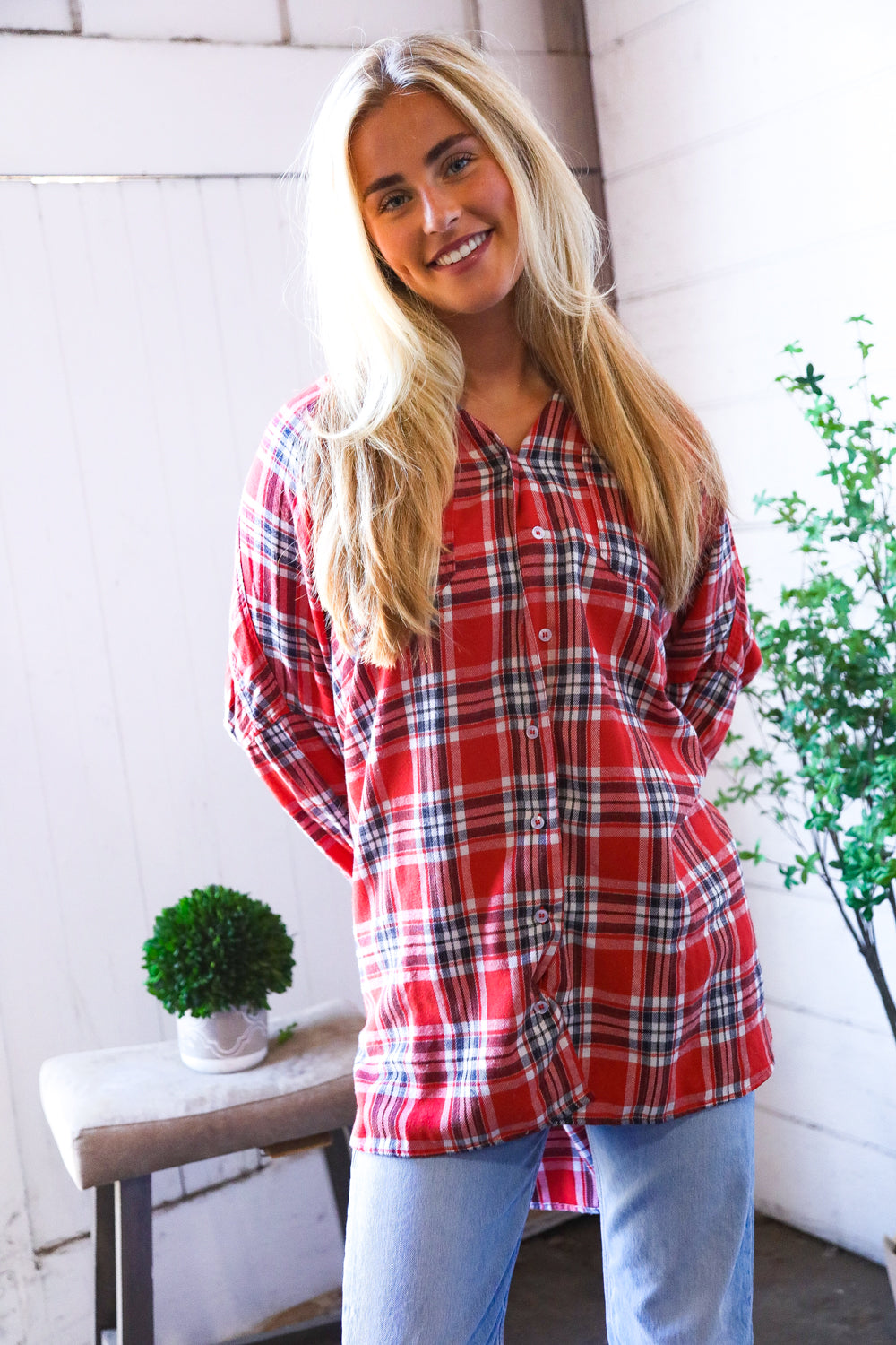 Riding on the Ranch Flannel Button-Up