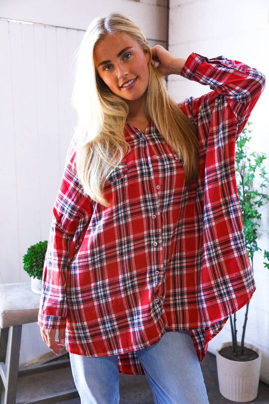 Riding on the Ranch Flannel Button-Up