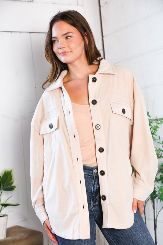 Everyday Adventures Taupe Shacket