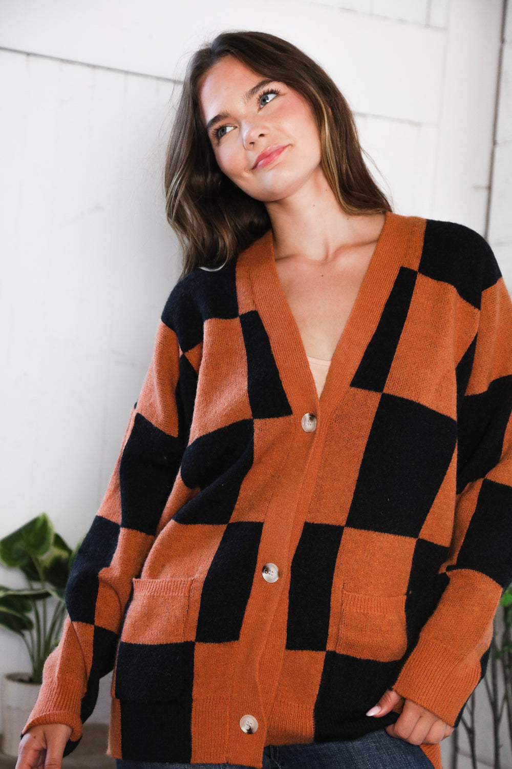 A Witchy Wardrobe Checkered Cardigan